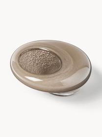 Handgemaakte decoratieve schaal Ashley van glas, Glas, Beige, transparant, B 21 x H 11 cm