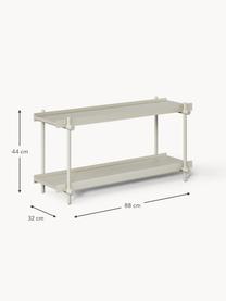 Consola de metal Lana, Estantes: tablero de fibras de dens, Beige claro, An 88 x Al 44