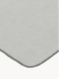 Serviettes de table en lin Gracie, 2 pièces, 100 % lin, Gris clair, larg. 45 x long. 45 cm