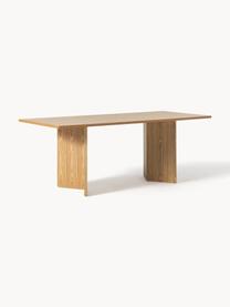 Table en bois Toni, 200 x 90 cm, MDF avec placage en frêne, laqué, certifié FSC, Bois de frêne, laqué, Ø 200 x haut. 90 cm