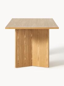 Table en bois Toni, 200 x 90 cm, MDF avec placage en frêne, laqué, certifié FSC, Bois de frêne, laqué, Ø 200 x haut. 90 cm