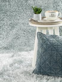 Tapis rond shaggy bleu ciel Lea, Bleu ciel