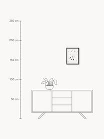 Ingelijste digitale print Into The Space, handgemaakt, Lijst: beukenhout FSC-gecertific, Zwart, wit, B 33 x H 43 cm