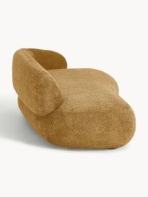 Sofa Alba (3-Sitzer) aus Teddy-Bouclé, Bezug: 100 % Polyester Der strap, Gestell: Massives Fichtenholz, Kie, Teddy-Bouclé Ocker, B 235 x T 114 cm, Rückenlehne links