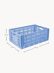 Caja plegable Maxi, 60 cm, Plástico, Azul, An 60 x F 40 cm