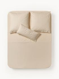 Sábana encimera de percal Elsie, Beige, Cama 150/160 cm (240 x 280 cm)