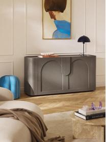 Credenza Jodie, Struttura: legno massiccio di frassi, Greige, legno di noce, Larg. 160 x Alt. 79 cm