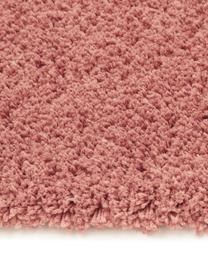 Pluizig hoogpolig vloerkleed Leighton in terracotta kleur, Bovenzijde: 100% polyester (microveze, Onderzijde: 70% polyester, 30% katoen, Terracotta, B 200 x L 300 cm (maat L)