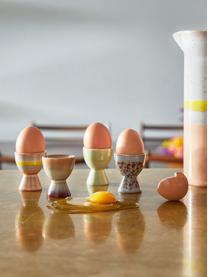 Handgemaakt eierdopje 70's, set van 4, Keramiek, Multicolour, Ø 5 x H 6 cm