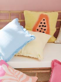 Housse de coussin 45x45 motif papaye Ratna, Multicolore, larg. 45 x long. 45 cm