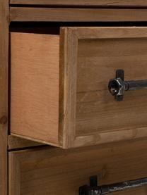 Vitrina de madera de abeto Genni, Estructura: madera de abeto, madera c, Marrón, An 75 x Al 155 cm