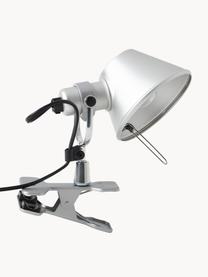 Kleine klem bureaulamp Tolomeo Micro Pinza, Zilverkleurig, Ø 16 x H 20 cm