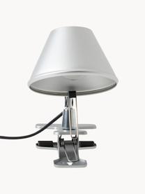 Kleine Klemm-Schreibtischlampe Tolomeo Pinza, Lampenschirm: Aluminium, beschichtet, Gestell: Aluminium, beschichtet, Silberfarben, Ø 16 x H 20 cm