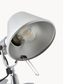 Lampa biurkowa Tolomeo Pinza, Stelaż: aluminium powlekane, Odcienie srebrnego, Ø 16 x W 20 cm