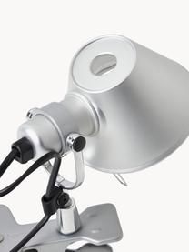 Lampa biurkowa Tolomeo Pinza, Stelaż: aluminium powlekane, Odcienie srebrnego, Ø 16 x W 20 cm