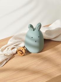 Décoration lumineuse LED enfant Winston Rabbit, 100 % silicone, Vert, Ø 11 cm x haut. 14 cm