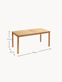 Table de jardin en bois de teck Rosenborg, 165 x 80 cm, Bois de teck, poncé
Certifié V-Legal, Bois de teck, larg. 165 x haut. 75 cm