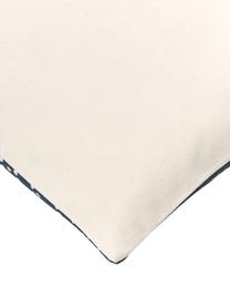 Housse de coussin 45x45 Davy, 100 % coton, Bleu, larg. 45 x long. 45 cm