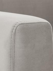 Samt-Ecksofa Luna, Bezug: Samt (Polyester) 80.000 S, Gestell: Massives Buchenholz, Samt Beige, Silber, B 280 x T 184 cm