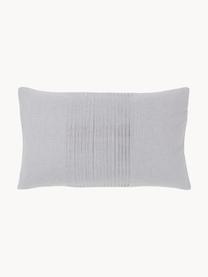 Leinen-Kissenhülle Dalia mit Strukturmuster, 51 % Leinen, 49 % Baumwolle, Grau, B 30 x L 50 cm