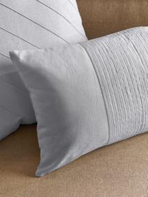 Poszewka na poduszkę z lnu Dalia, 51% len, 49% bawełna, Szary, S 30 x D 50 cm