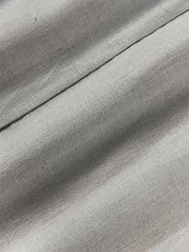 Funda de cojín de lino texturizada Dalia, 51% lino, 49% algodón, Gris, An 30 x L 50 cm