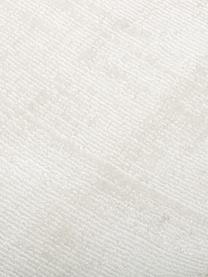Alfombra artesanal de viscosa Jane, Parte superior: 100% viscosa, Reverso: 100% algodón, Off White, An 400 x L 500 cm