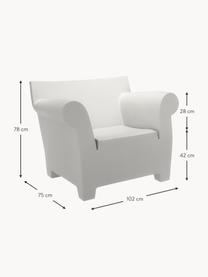 Fauteuil de jardin Bubble Club, Polyéthylène, Blanc, larg. 102 x prof. 75 cm