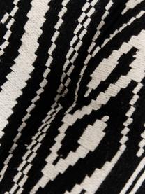 Katoenen stoelkussen Blaki in zwart, Bekleding: 100% katoen, Zwart, crèmewit, B 40 x L 40 cm