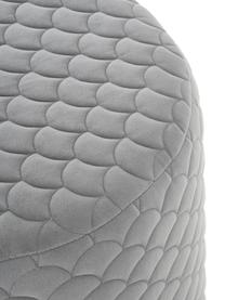 Pouf velours Daisy, Velours gris