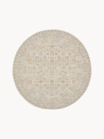 Okrągły ręcznie tkany dywan szenilowy Loire, Odcienie beżowego, Ø 200 cm (Rozmiar L)
