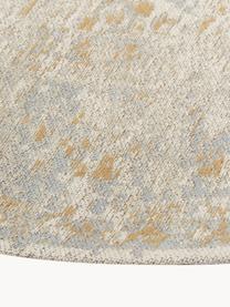 Alfombra redonda artesanal de chenilla Loire, Parte superior: 95% algodón, 5% poliéster, Reverso: 100% algodón El material , Tonos beige, Ø 200 cm (Tamaño L)
