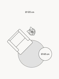 Runder Chenilleteppich Loire, handgewebt, Flor: 95 % Baumwolle, 5 % Polye, Beigetöne, Ø 200 cm (Größe L)