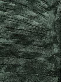 Tappeto in viscosa verde scuro taftato a mano con motivo Bloom, Retro: 100% cotone, Verde scuro, Larg. 120 x Lung. 180 cm (taglia S)