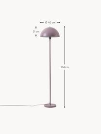 Stehlampe Matilda in Mauve, Lampenschirm: Metall, pulverbeschichtet, Lampenfuß: Metall, pulverbeschichtet, Lavendel, H 164 cm