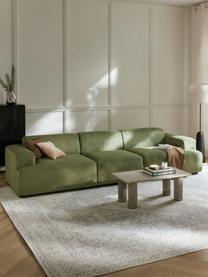 Canapé 4 places en velours côtelé Melva, Velours côtelé vert olive, larg. 319 x prof. 101 cm