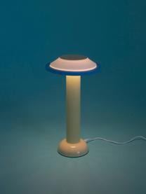 Kleine mobiele LED tafellamp PL2, dimbaar, Lampenkap: silicone, Zonnengeel, wit, blauw, Ø 18 x H 30 cm