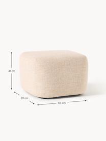 Sofa-Hocker Wolke aus Bouclé, Bezug: Bouclé (96 % Polyester, 4, Bouclé Peach, B 64 x H 41 cm