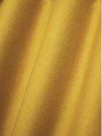 Drap-housse en flanelle pour sommier tapissier Biba, Jaune moutarde, larg. 200 x long. 200 cm, haut. 35 cm