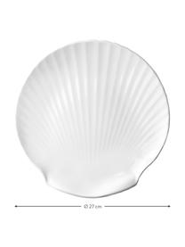 Servírovací talíř z kostního porcelánu Fine Bone China Shell, Ø 27 cm, Bílá