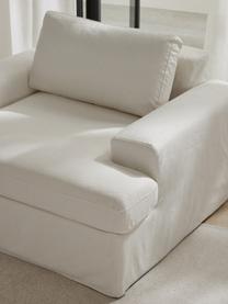 Fauteuil avec revêtement amovible Russell, Tissu blanc cassé, larg. 103 x prof. 112 cm