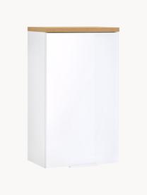 Badkamer wandkast Julian, B 39 cm, Frame: spaanplaat, melamine geco, Wit, houtkleurig, B 39 cm x H 69 cm