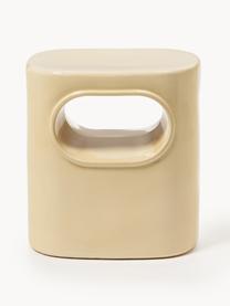 Ovaler Beistelltisch Space, Steingut, Hellbeige, B 36 x H 39 cm