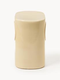 Ovaler Beistelltisch Space, Steingut, Hellbeige, B 36 x H 39 cm