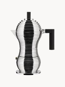 Espressokocher Pulcina, Gehäuse: Aluminiumguss, Griffe: Polyamid, Silberfarben, glänzend, B 13 x H 17 cm, für eine Tasse
