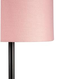 Tafellamp Sweet Reverie in roze, Lampenkap: stof, Lampvoet: gecoat metaal, Roze, zwart, Ø 22 x H 45 cm