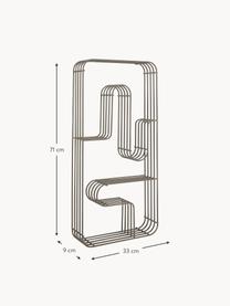 Metall-Wandregal Curva, Stahl, beschichtet, Greige, matt, B 33 x H 71 cm