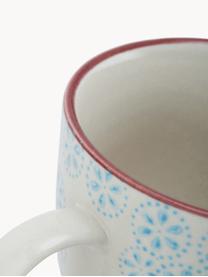 Tasses peintes à la main Patrizia, 3 élém., Grès cérame, Blanc cassé, multicolore, Ø 10 x haut. 8 cm, 300 ml