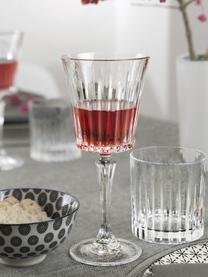 Copas de vino tinto de cristal con relive Timeless, 6 uds., Cristal Luxion, Transparente, Ø 9 x Al 21 cm, 290 ml