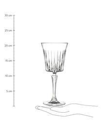 Kristall-Rotweingläser Timeless mit Rillenrelief, 6 Stück, Luxion-Kristallglas, Transparent, Ø 9 x H 21 cm, 290 ml